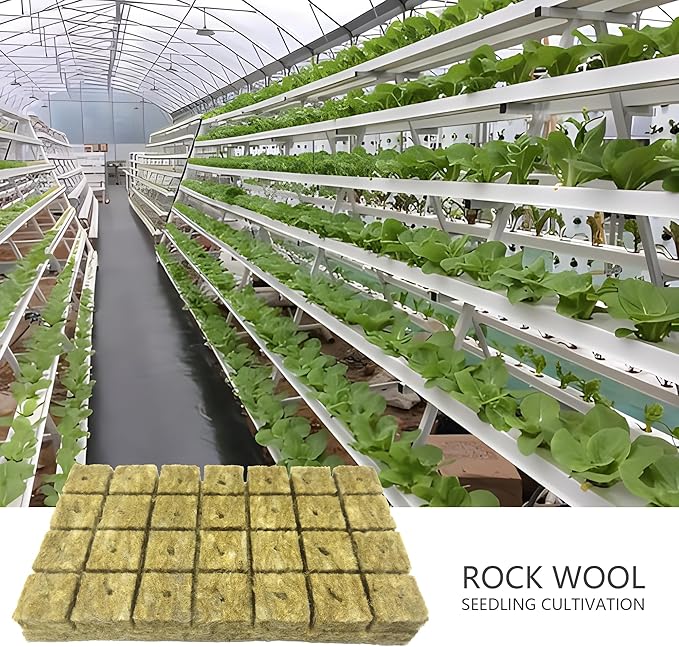 Rockwool Cubes,28Pack Rock Wool Planting Cubes with Holes,Rockwool Grow Used to Promote Vigorous Plant Reproduction,Cutting,Cloning and Seed Hydroponic Growth Medium (28)
