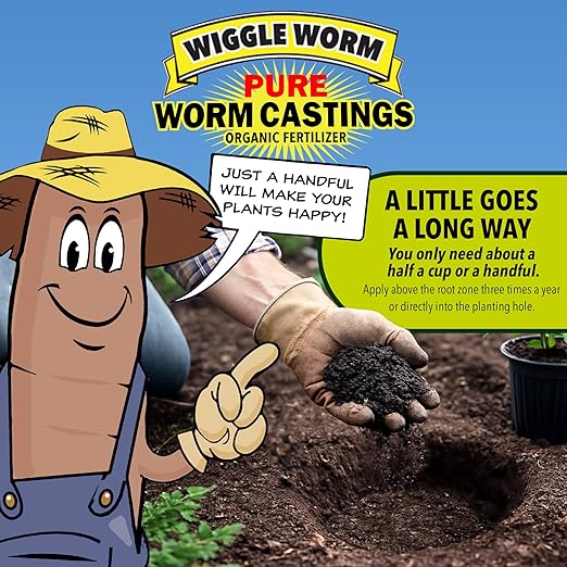 100% Pure Organic Mineral-Dense Worm Castings Fertilizer, 15lbs - Improves Soil Fertility and Aeration for Growing Better Houseplants, Vegetables, and More, Pack of 4