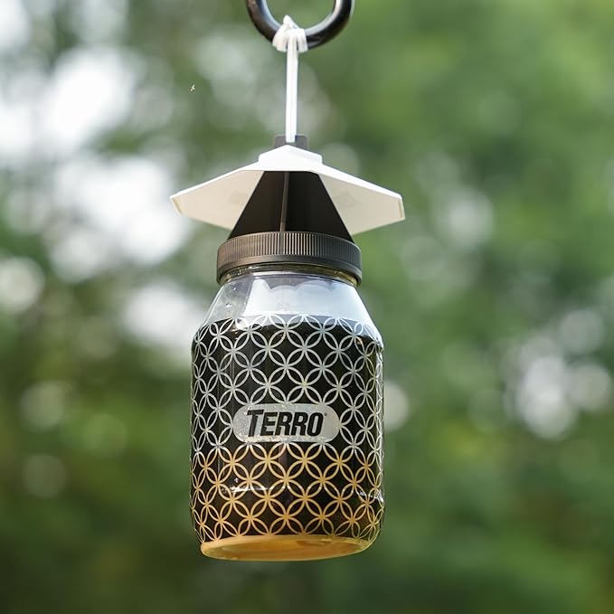 TERRO T380 Outdoor Reusable Fly Magnet Fly Trap - Poison Free Trap with Bait