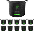 VIVOSUN 10-Pack 1 Gallon Grow Bags, Reinforced Planter Fabric Pots for Gardening Black