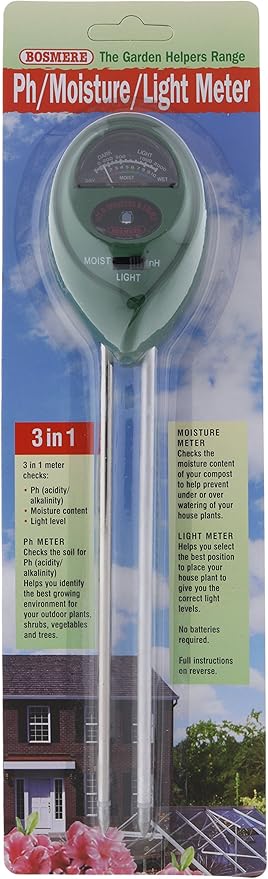 Bosmere K177 3-In-1 PH Moisture and Light Meter