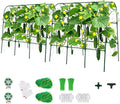 2Pack Cucumber Trellis for Raised Garden Bed, U-Shape Plant Support Metel Trellis for Climbing Plants Arch Trellis with Netting for Cucumbers,Tomatoes,Vine Climbing Plant(47.2''X32''x47.2''(LxWxH))