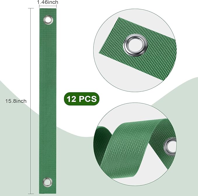 Jevrench 72 PCS Tree Straps for Staking, Guying & Straightening, Heavy Duty Nylon Tree Support Straps with Rust-Resistant Buckles