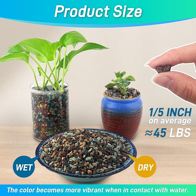 Mulctun 45Lb Horticultural Lava Rock-Lava Rocks for Plants,Succulent Soil Amendment,Decorative Cactus Soil Potting Mix,Volcanic Rock for Aquarium Fairy Gardening Top Dressing Plant Drainage