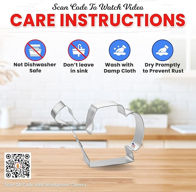 Watering Can Cookie Cutter 4.25 Inch - Made in the USA – Foose Cookie Cutters Tin Plated Steel Watering Can Cookie Mold