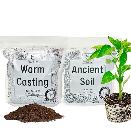 Elm Dirt Premium Ancient Soil & Worm Castings for Plants - Organic Fertilizer | 2lbs
