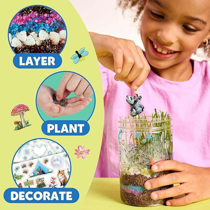 Creativity for Kids Grow 'N Glow Terrarium Kit - Educational Science Kits| Spring Crafts for Kids Gifts for Boys and Girls | Craft and STEM Projects (Ages 6+)