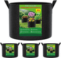 FEED GARDEN 15 Gallon Grow Bags 4 Pack – Heavy Duty 300G Thick Fabric Plant Pots with Reinforced Handles, Breathable Drainage Planters for Tomatoes, Potatoes & Large Vegetables Indoor Outdoor