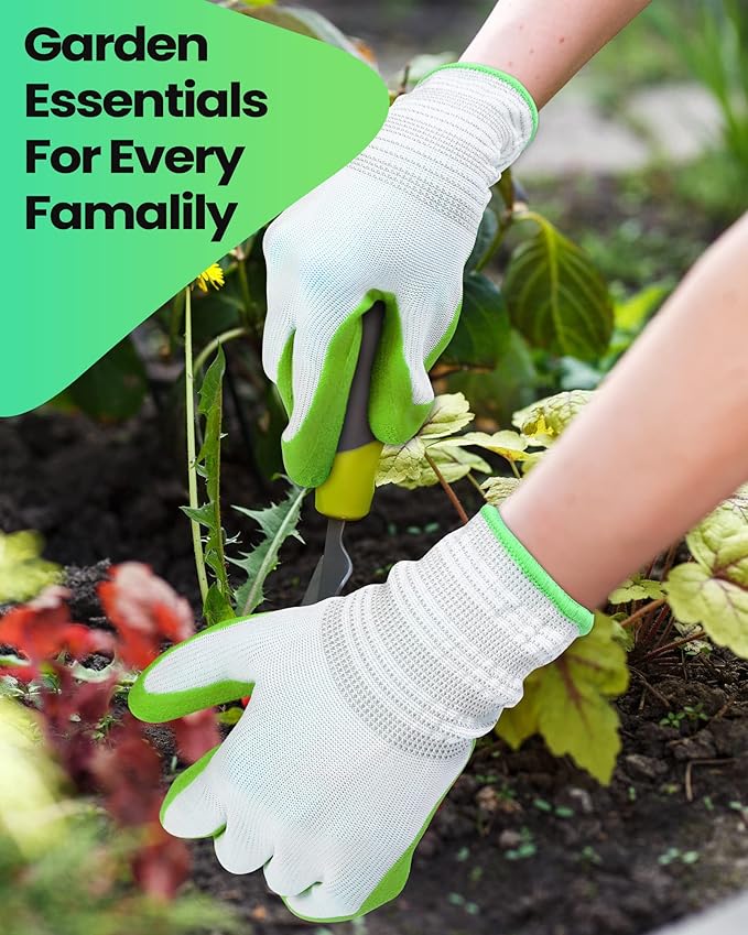 Yahenda Gardening Gloves for Women - 20 Pairs, Purple and Green, Breathable and Protective, Machine Washable
