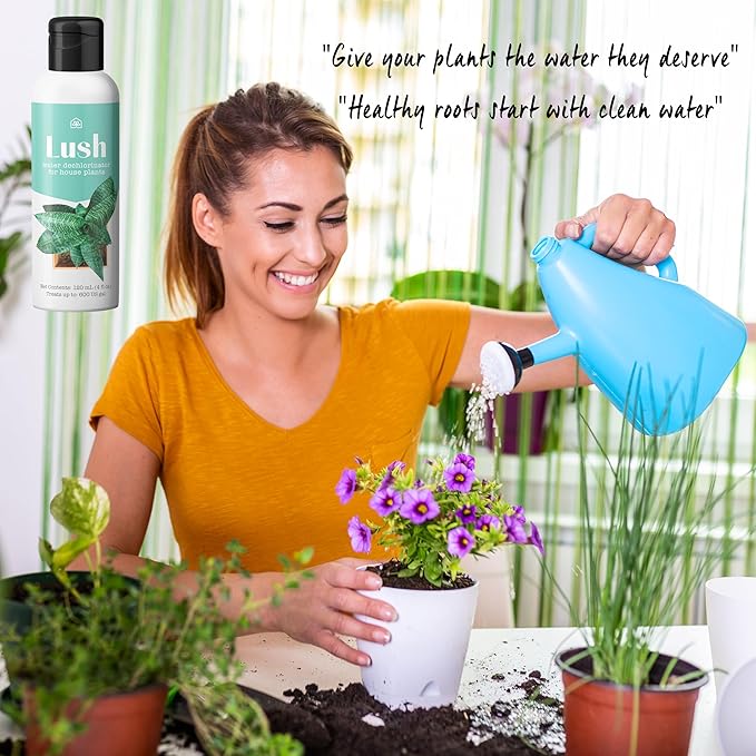 Lush Houseplant Dechlorinator – Ultra-Concentrated Water Conditioner for Healthier Plants 120ml (4oz) | Treats 600 Gallons