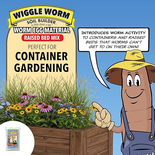 Combo Package – 8oz Organic Pure Worm Casting Tea Fertilizer Concentrate and 40lbs Worm Egg Material Raised Bed Mix Plus for Planting and Fertilization of Indoor and Outdoor Plants