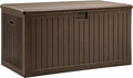 YITAHOME 230 Gallon Large Deck Box with Divider & Side Handles, Outdoor Double-Wall Storage for Patio Furniture Cushions, Garden Pool Accessories, Waterproof & Lockable