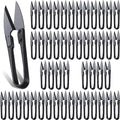 Therwen 48 Pieces Bonsai Pruning Scissors 4 Inch Sewing Scissors Bulk Leaves Trimmer Small Pruner Shears Bud U Shaped Garden Shears for Gardening Plants Flower Bonsai Trimming