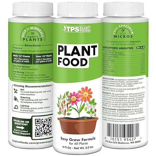 Plant Food for All Plants, Supports Healthy Plant Growth, 32 oz (1 Quart)