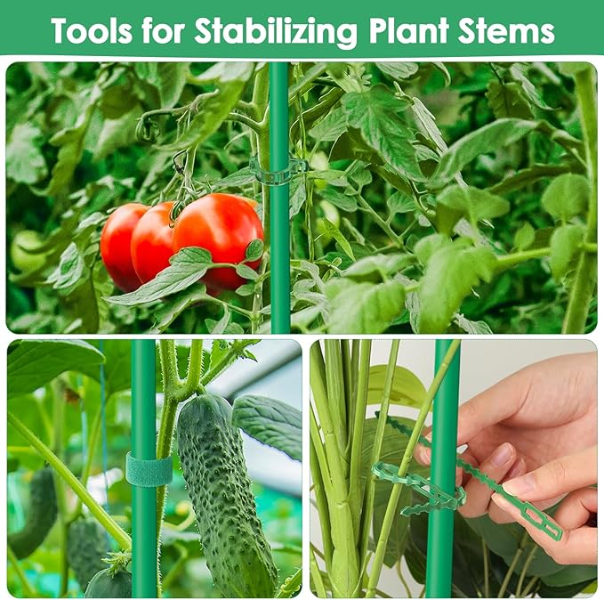 3 Pack Tomato Cages for Garden, Square Tomato Trellis with Grow Bags, 49 IN Tall Heavy Duty Tomato Plant Stakes Support Cages Trellis for Raised Beds Pots Garden Climbing Vegetables Flowers Fruits