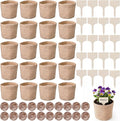 Novabright 20 Pack Herb Garden Planter Indoor Kit, 60 Pcs Complete Kitchen Herb Starter Set Including Burlap Pots Seedling Blocks Markers Easter Birthday Gift Ideas for Women Mom Wife Housewarming