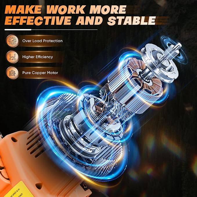 Saker Mini Chainsaw|6 Inch Chainsaws[2025 Upgraded]|Mini Cordless Electric Chain Saw|Small Handheld Portable Chain Saws Battery Powered Saws for Tree Trimmer and Garden,Gifts for Men
