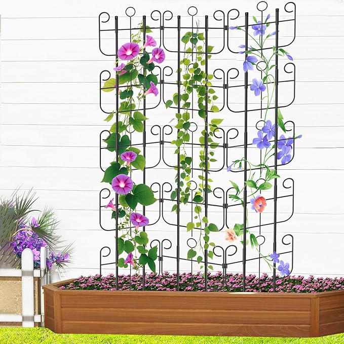 Trellis for Climbing Plants Indoor, Expandable Heavy-Duty Metal Trellis for Potted Plants Outdoor, Flowers Vine Ivy, Sturdy Houseplant Pothos Plant Climber Support, 20 Pack