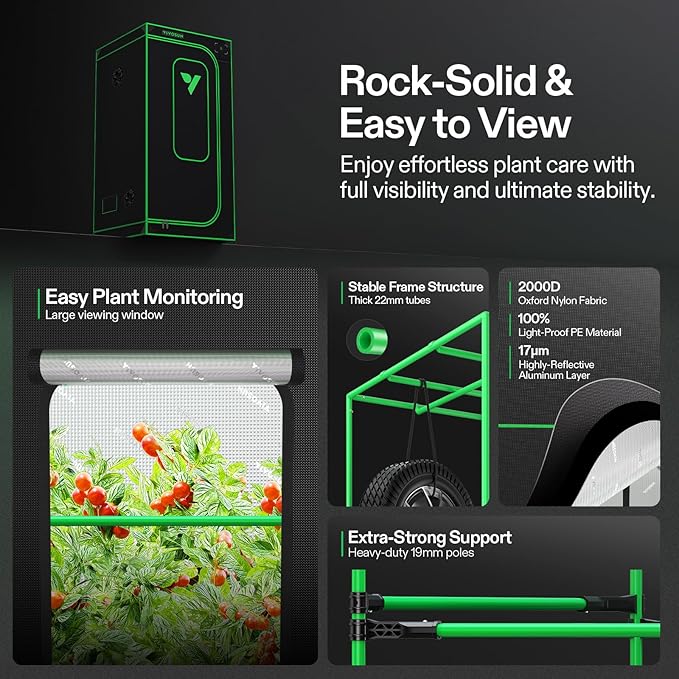 VIVOSUN Smart Pro Grow Tent Kit Plus, 3 × 3ft 3-Plant Kit, WiFi-Integrated Automatic Control with GrowHub E42A+, 2-in-1 Tunable Spectrum LED Grow Light, 360°Ventilation & Circulation Control System
