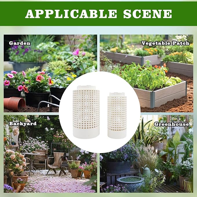 2 Pack Underground Compost Bin, Plastic Garden Worm Farm Outdoor for Organic Refuse, Compost Bin with Holes and Lid for Garden, Vegetable Patch, Backyard, Greenhouse
