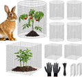 30 Pack Plant Protectors from Animals,12x12 Inch Metal Wire Plant Mesh Garden Cages Outdoor Gardening Supplies, Garden Protection Rabbits Chickens Ducks for Shrubs, Flowers, Vegetables