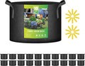 iPower 20 Pack 10 Gallon Grow Bags, Garden Planting Nonwoven Fabric Pots with Reinforced Handle, Heavy Duty and Aeration Planter Pot for Tomato, Fruits, Vegetables and Flowers
