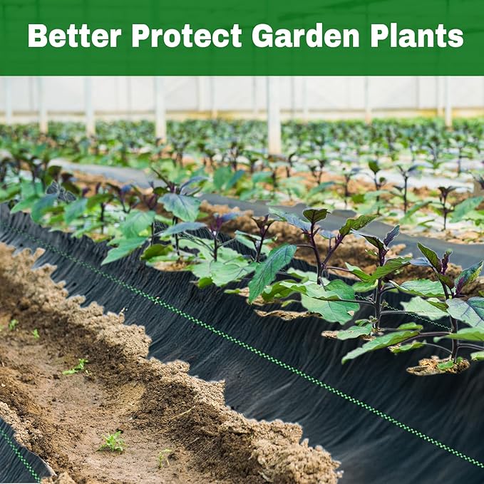 6FT x 300FT Weed Barrier Fabric Heavy Duty, 5.8oz Landscaping Fabric Woven Landscape Ground Cover for Gardens & Lawns