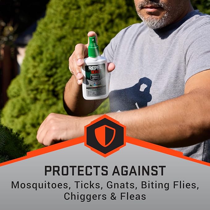 Repel 100 Insect Repellent, 4 Ounces, With DEET, 10-Hour Protection Long-Lasting Insect Repellent Pump Spray Repels Mosquitoes, Ticks, Gnats, Biting Flies, Chiggers And Fleas, 6 Pack