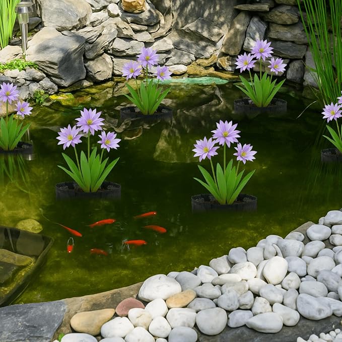 6 Pack Pond Planting Bags, 7.9" Reusable Mesh Aquatic Plant Pots with Reinforced Handles – Breathable Water Lily/Lotus Planter Baskets for Pond, Bog, Aquaponics & Hydroponics