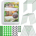 U0U Garden Mesh Netting Kit,Garden Netting Kit for Raised Beds,7.8 x 24 Ft Ultra Fine Mesh Net with Garden Hoops,Bird Netting Protection for Vegetable Plants Birds Animals Protection (White)