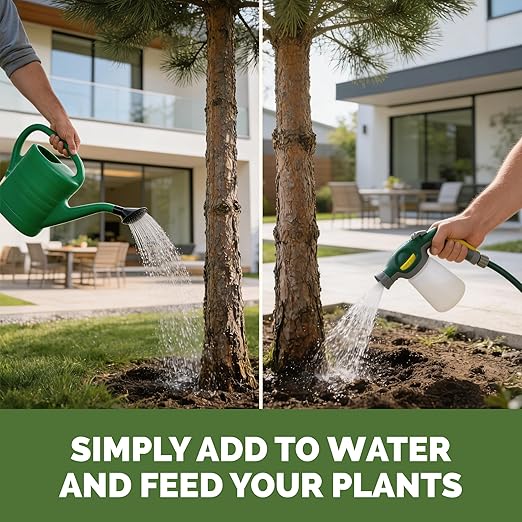 Pine Tree Fertilizer - for Leyland Cypress & Evergreen Tree Care - Pushes Rapid Root Growth for Strong, Wind-Resistant Yard Trees - Liquid Plant Food, 1 Gallon