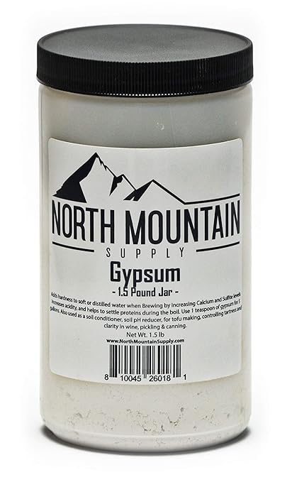 North Mountain Supply - GY-1.5lb Food Grade Calcium Sulfate (Gypsum) (1.5 Pounds)
