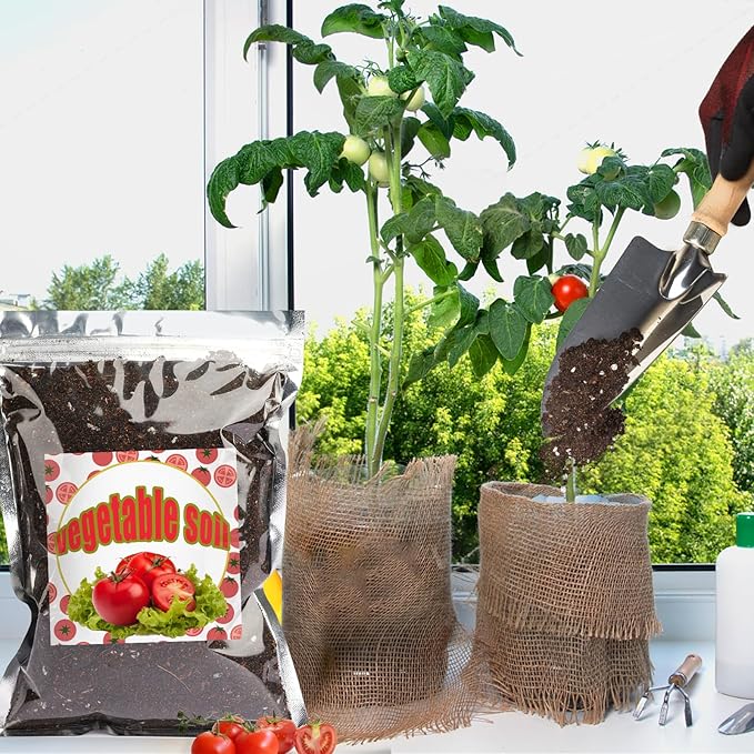 Doter Organic Vegetable Soil Mix 2qt, Indoor Plants Potting Mix for All Potted Vegetable Like Tomatoes Lettuce Bell Peppers, Grow Healthy houseplants Indoors
