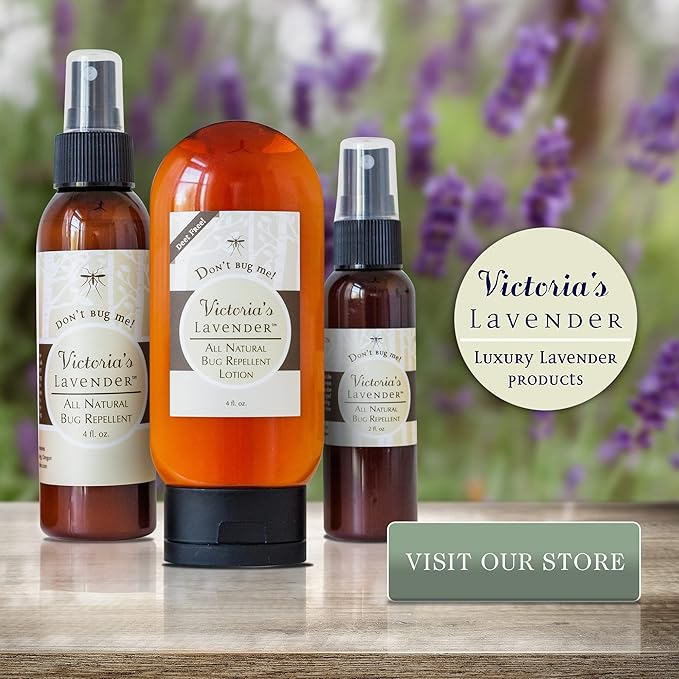 Victoria's Lavender Don’t Bug Me Insect Spray - Natural Insect Spray for Kids - Ideal for Outdoor & Indoor Protection - DEET Free with Essential Oils, Aloe Vera & Eucalyptus - Made in USA – 4 Fl Oz
