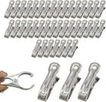 Garden Clips Stainless Steel Greenhouse Clamps Spring Clips for Garden Mesh, Shade Cloth, and Plant Support for Plants, Greenhouse, Outdoor Gardening (40 Pack)