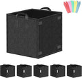 iPower 5-Pack 7 Gallon Square Grow Bags, Vegetable/Flower/Plant Fabric Pots with Handles, Heavy Duty Thickened Nonwoven Planting Bag, Black