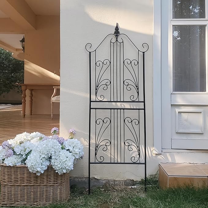 1 Pack Trellis for Climbing Plants Outdoor 59" H x 22" W Rustproof Sturdy Garden Trellis Climbing Plant Support Structure for Climbing Cucumber Tomato Rose Vegetable Flower Plant Trellises