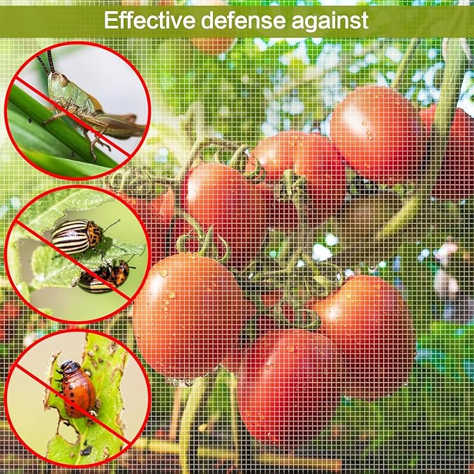 10x33ft Large Garden Netting - Ultra Fine Mesh Plant Covers to Keep Small Animals Pest Out, Bird Barrier for Protecting Vegetables Fruits Flowers Raised Beds (Without Support Pole)