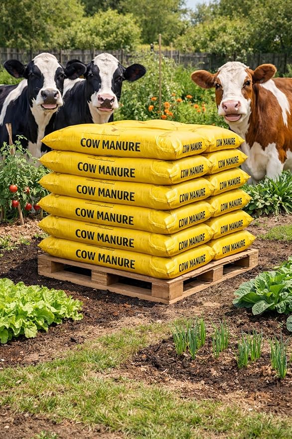 Lot of 6, 20 or 60 Organic Humus and Manure Soil, Each Bag is 1 Cu. Ft. Consists of 80% Compost Base and 20% Manure Delivered to Your Door, Never Carry Heavy OR Mess Your CAR Trunk. (20)