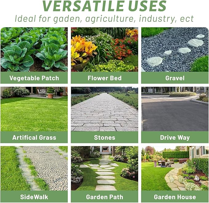 6ftx300ft Weed Barrier Landscape Fabric Heavy Duty, Woven Weed Control Cloth, Woven Geotextile Fabric for Underlayment, Commercial Driveway Weed Block Cover Mat,with 1 Pair of Gloves