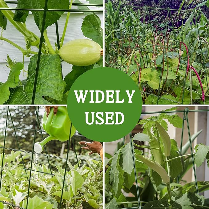 48" Hx 18" L Cucumber Trellis for Garden A Frame Plant Support for Raised Bed, Outdoor Indoor Plant Garden Trellis for Climbing Plants (3 Packs)