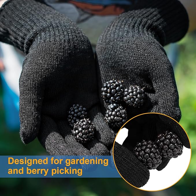 2 Pairs Gardening Gloves Long Berry Picking Gloves for Women Men Thorn proof Rose Pruning High Strength Cut Resistant Heavy Duty Glove Durable and Abrasion Resistant Pruning