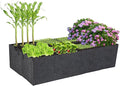8 Grids Fabric Raised Garden Beds, 4x2x1ft Thickened 400G Square Fabric Grow Bags with Handles,Indoor Outdoor Fabric Plant Pots Planter for Vegetables, Herbs, Flowers