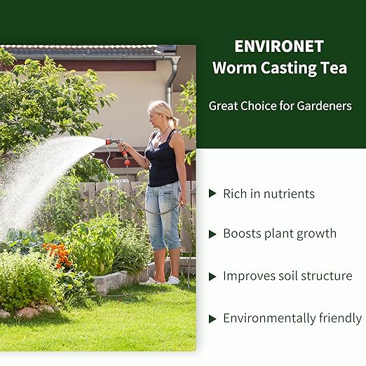 The Environet Worm Tea for Gardening, Nuritish Fertilizer for Vegetables, Flowers and Herbs (32 oz (1 Quart))