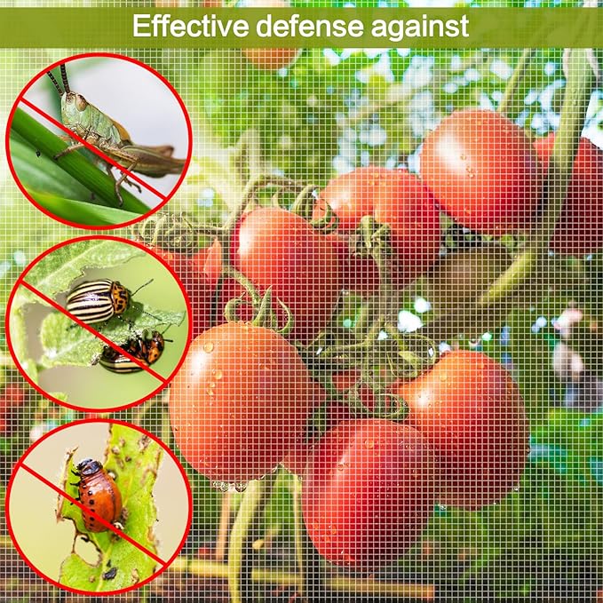 2 Pack 6.5x10ft Garden Netting - Ultra Fine Mesh Plant Covers to Keep Small Animals Pest Out, Bird Barrier Screen for Protecting Vegetables Fruits Flowers Raised Beds (Without Support Pole)