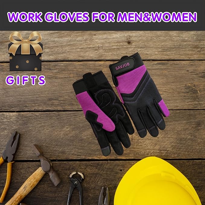 Safety Work Gloves for Men&Women,Utility Working Gloves,Mechanic Gloves,Yard Work Gloves,Performance Fit,Touchscreen