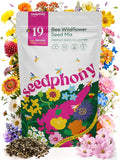 Seedphony 19 Bee Wildflower Seeds Mix 4oz - 100,000 Non-GMO Heirloom Seeds for Planting, Perennial Flowers in Waterproof Seed Packet, Flower Seed Mix for Pollinators, Planting Garden Indoor & Outdoor