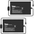 iPower 8x12 Inch Reptile Heating Pad with Adjustable Controller Knob, Under Tank Heater Mat for Turtles, Lizards, Snakes, Amphibians & Small Pets, 2 Pack