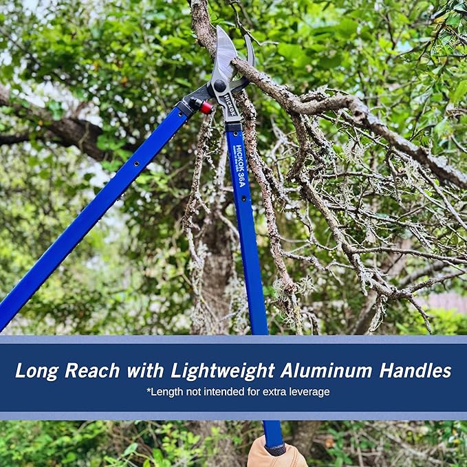 Hickok Heavy Duty Loppers for Tree Trimming – 36" Branch Cutter & Pruning Shears with Long Handle | Lightweight Aluminum Tree Trimmer | Professional-Grade Pruner Made in USA