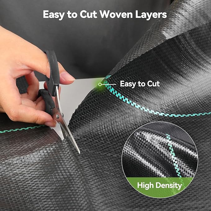 4ftx300ft Weed Barrier Fabric Landscape Fabric 3.2oz Heavy Duty, Woven Weed Control Cloth, Landscaping Fabric for Underlayment, Gardening Ground, Commercial Driveway Weed Block Cover Mat